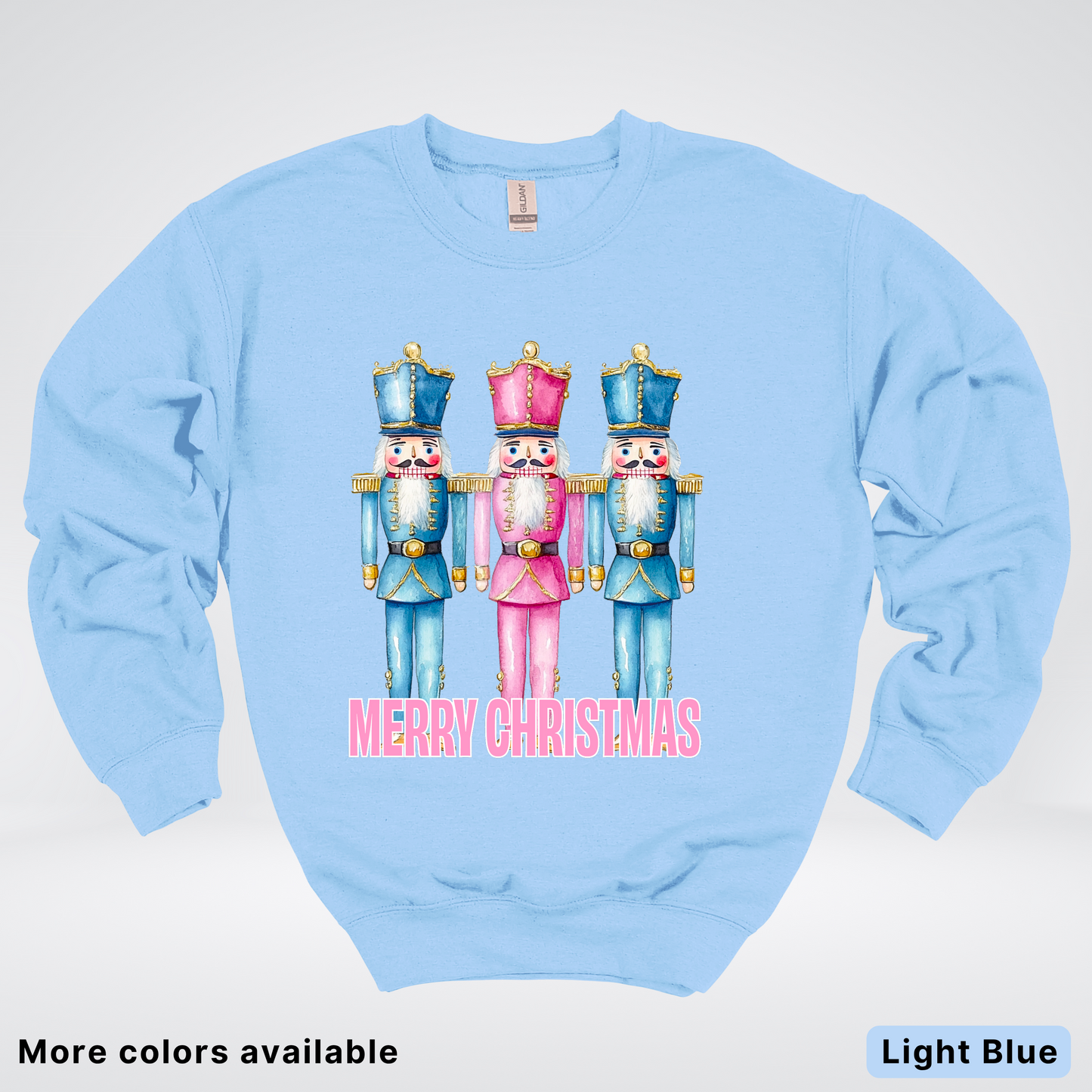 Merry Christmas Pastel Nutcrackers - Crewneck Sweatshirt
