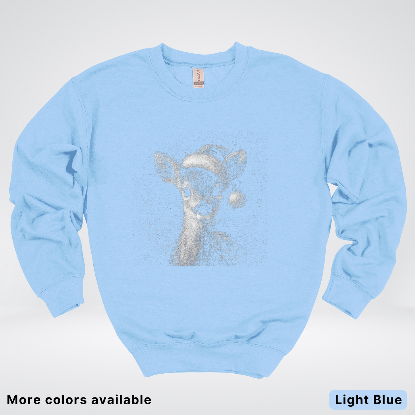 Vintage Christmas Deer - Crewneck Sweatshirt