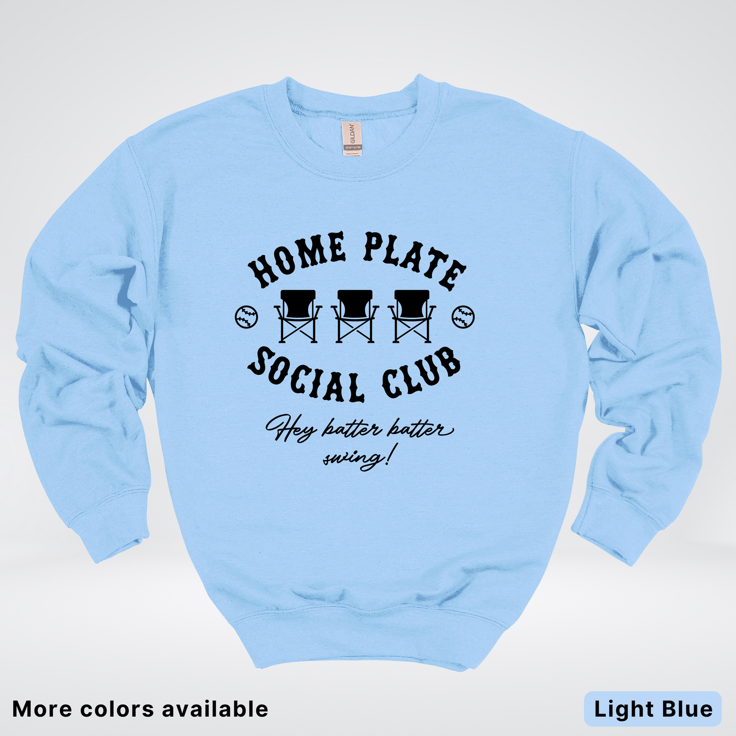 Home Plate Social Club – Black Design - Crewneck