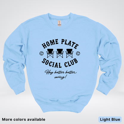 Home Plate Social Club – Black Design - Crewneck