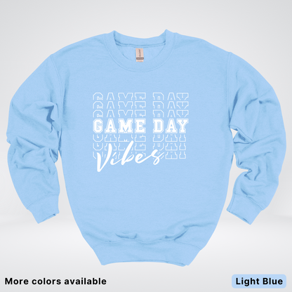 Game Day Vibes Stacked - White Design - Sweatshirt