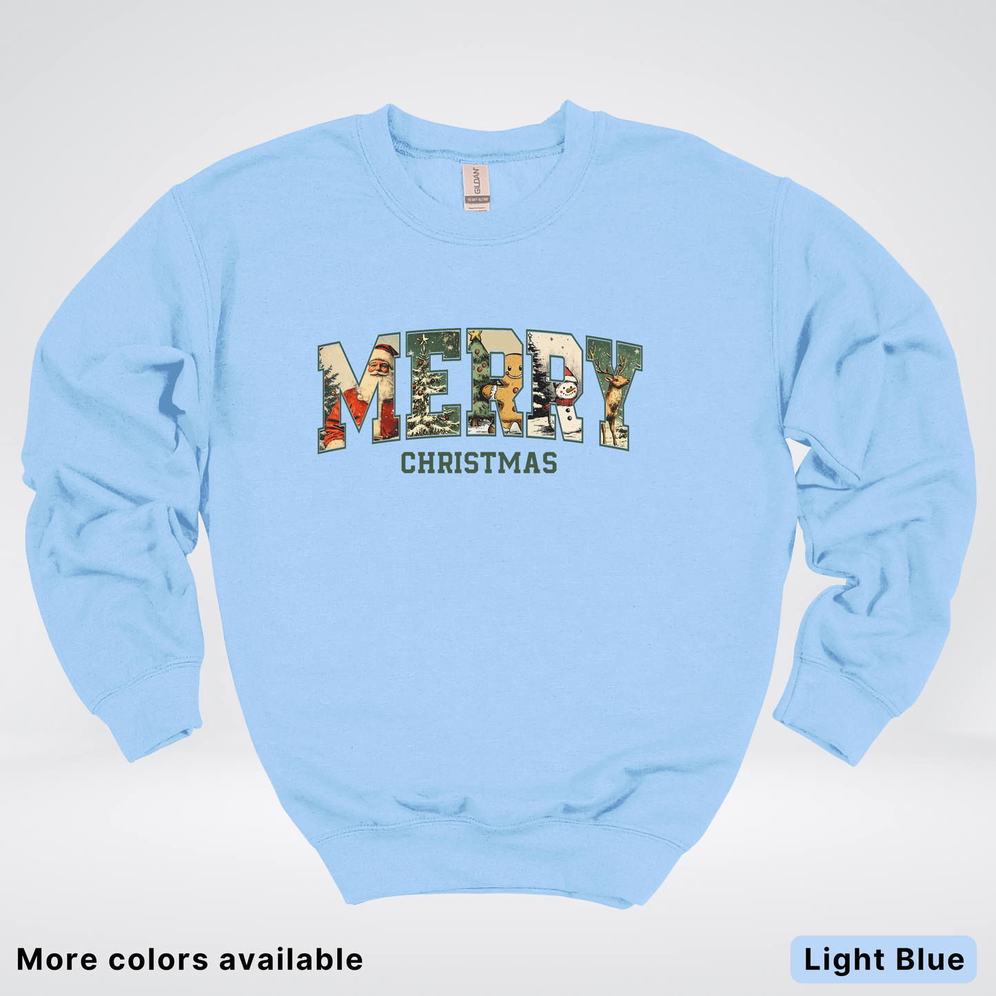 Vintage Merry Christmas Varsity - Crewneck