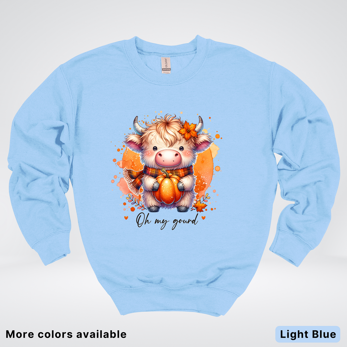 Oh My Gourd Small Cow Calf Pumpkin - Crewneck Sweatshirts