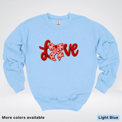 Love Bow Hook Yard Faux - Crewneck Sweatshirt