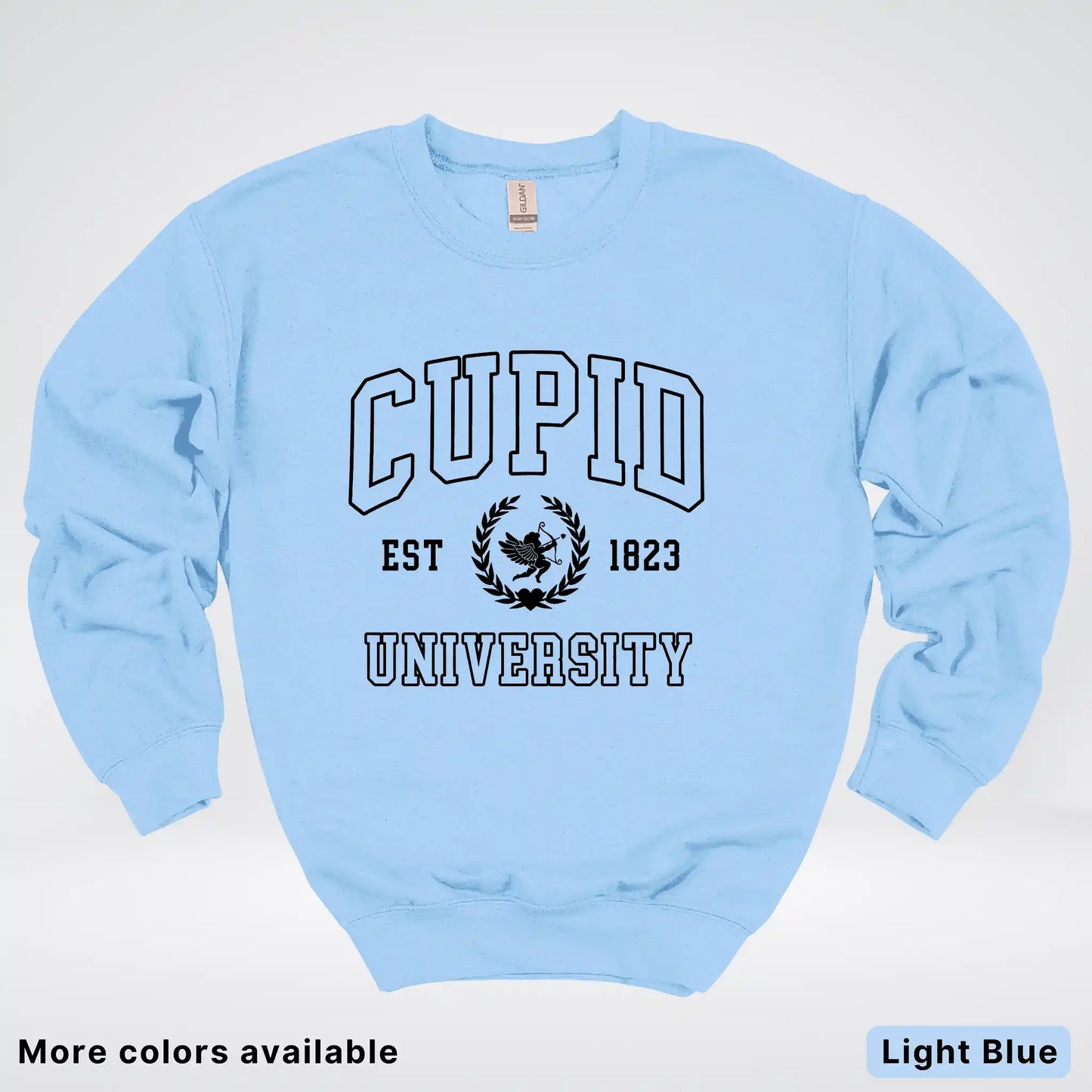 Cupid University Est 1823 - Black Design - Crewneck Sweatshirt