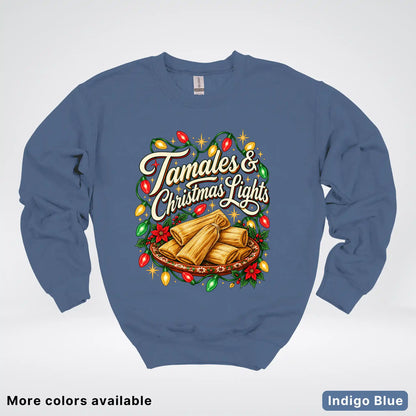 Tamales & Christmas Lights Crewneck Sweatshirt