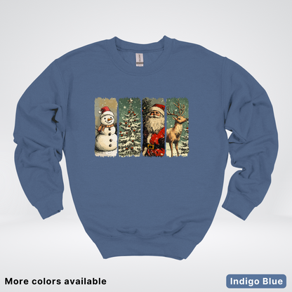 Classic Christmas Strip Art - Crewneck