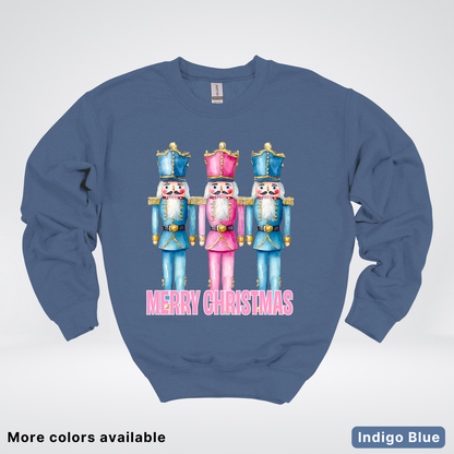 Merry Christmas Pastel Nutcrackers - Crewneck Sweatshirt