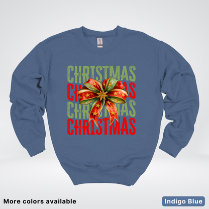 Christmas Star Bow - Crewneck Sweatshirt