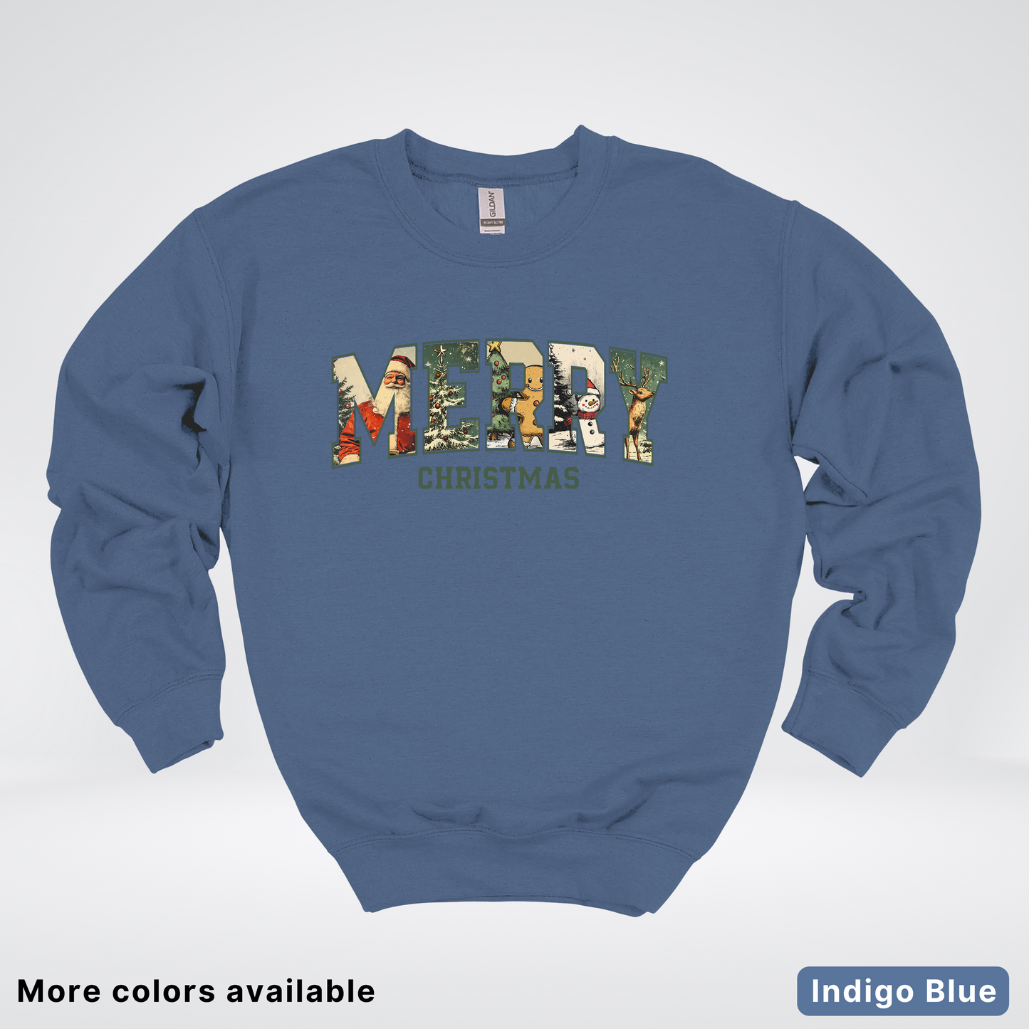 Vintage Merry Christmas Varsity - Crewneck