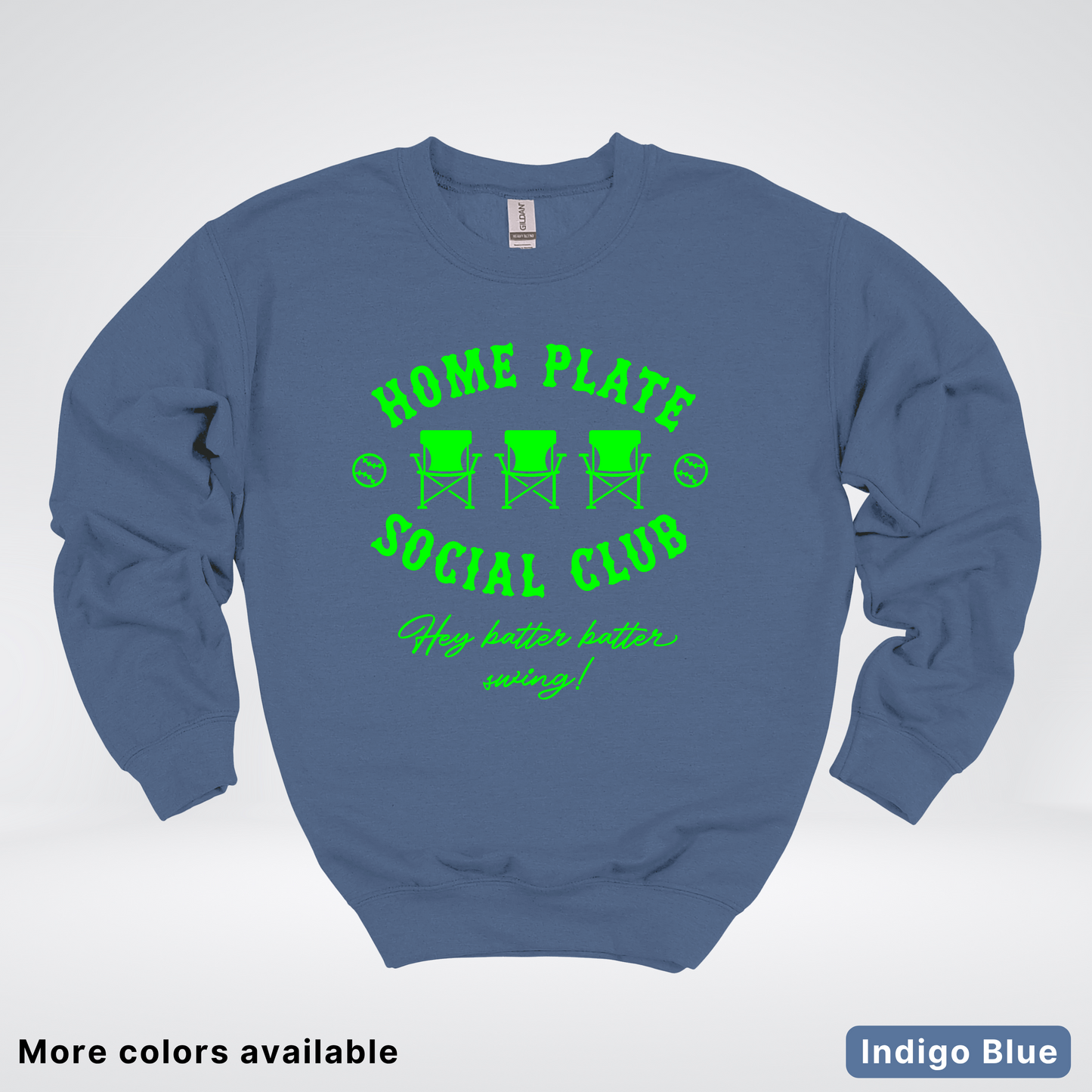 Home Plate Social Club – Green Design - Crewneck