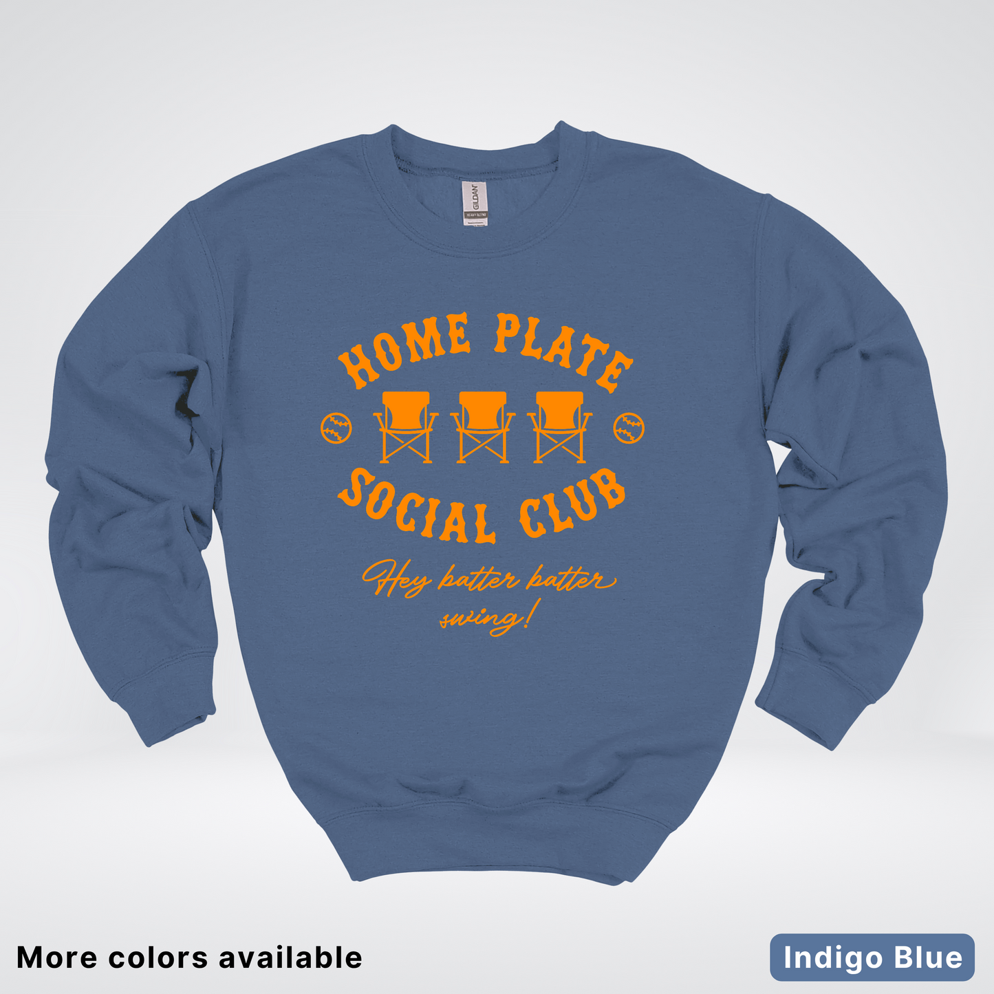 Home Plate Social Club – Orange Design - Crewneck