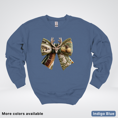 Hook Yard Faux Rustic Antler Bow - Crewneck Sweatshirt