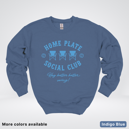 Home Plate Social Club – Light Blue Design - Crewneck