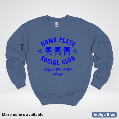 Home Plate Social Club – Blue Design - Crewneck