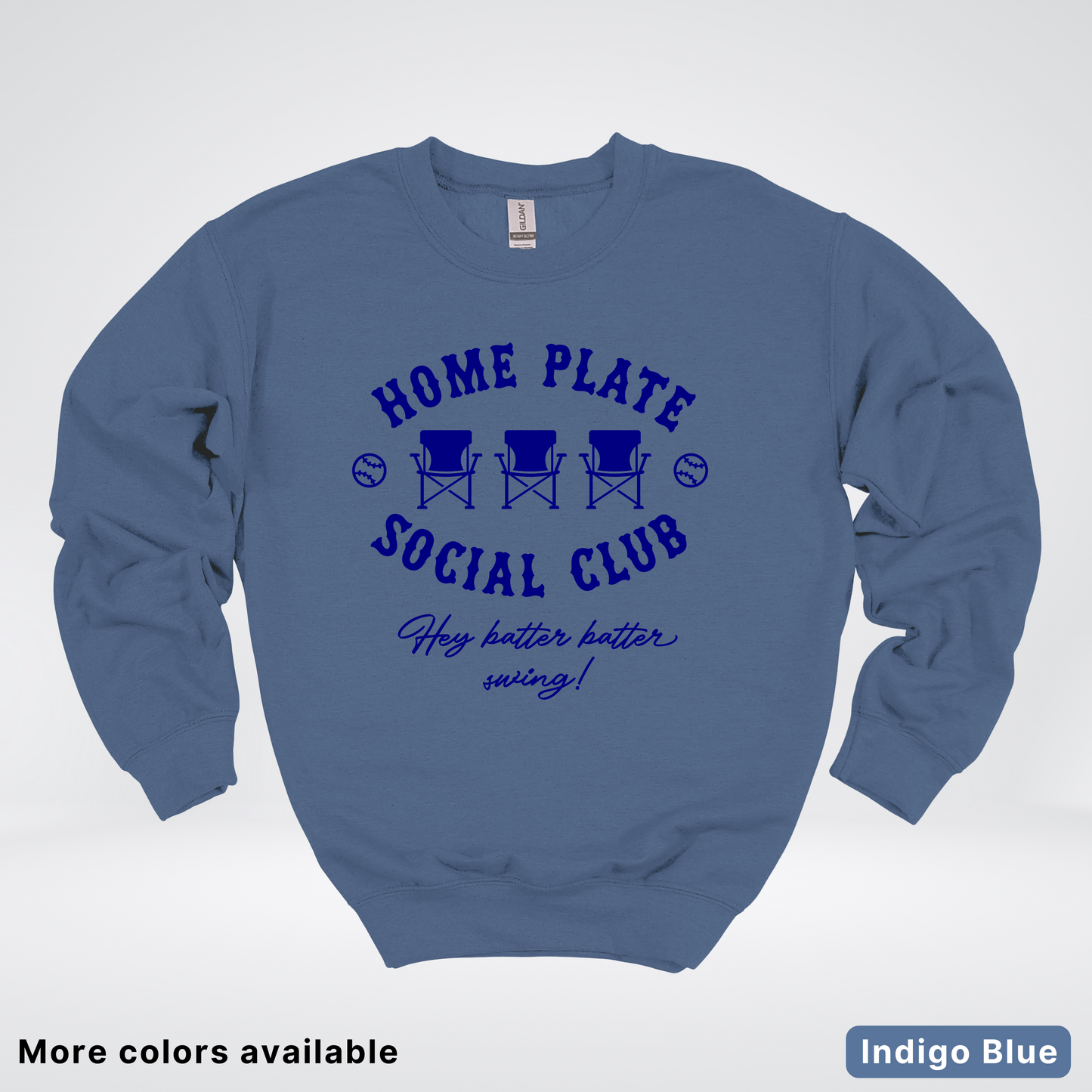 Home Plate Social Club – Navy Design - Crewneck