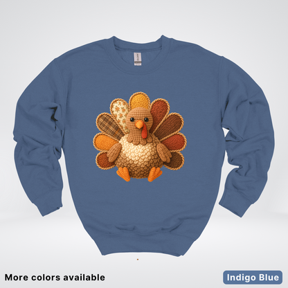 Turkey Crochet Thanksgiving Fall - Crewneck Sweatshirts