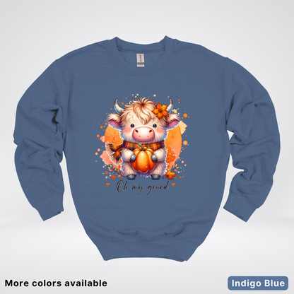 Oh My Gourd Small Cow Calf Pumpkin - Crewneck Sweatshirts