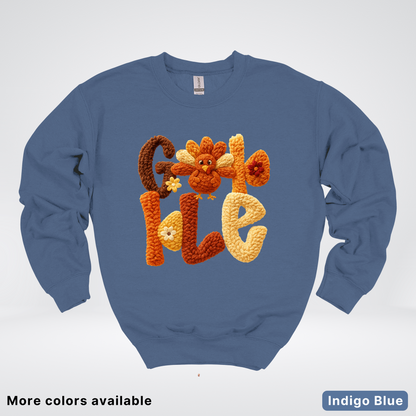 Gobble Crochet Turkey - Crewneck Sweatshirt