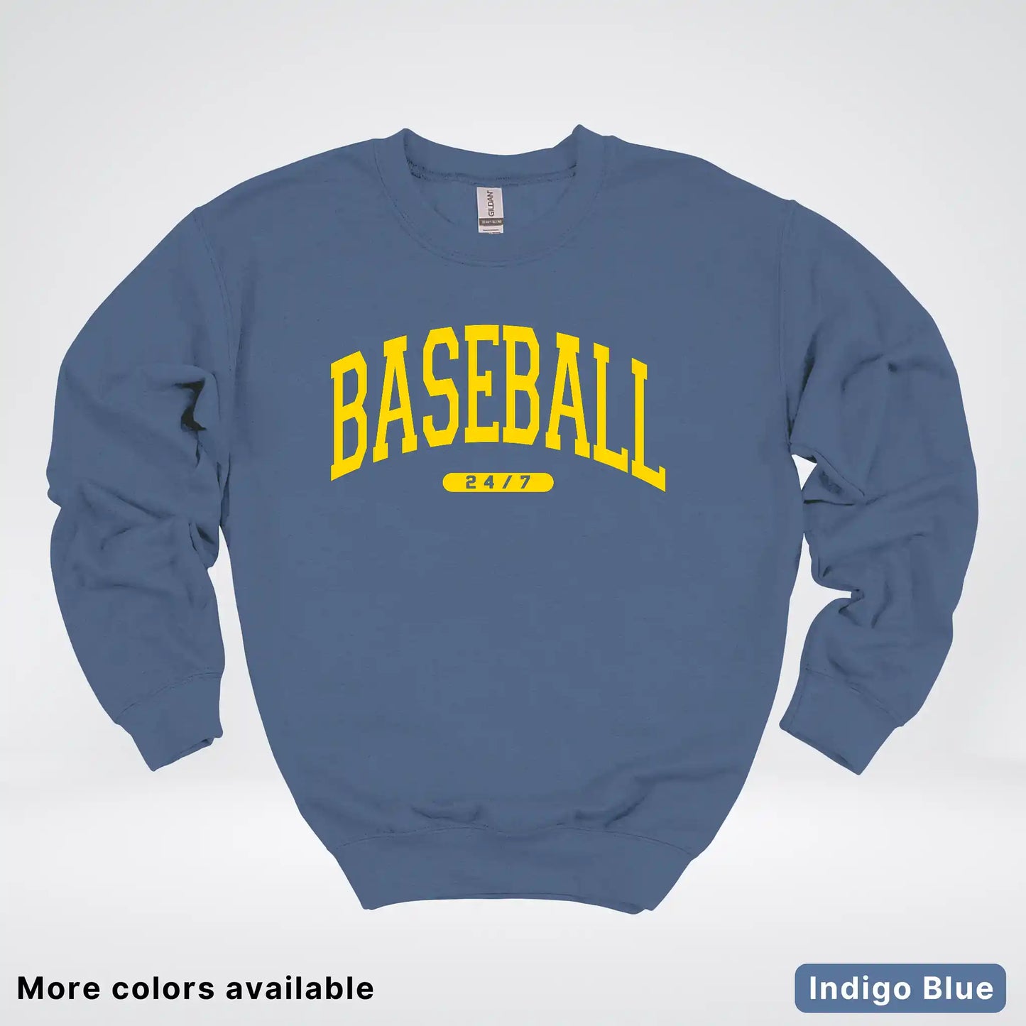 Baseball 24/7 – Gold Design - Crewneck Sweatshirt