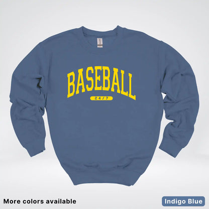 Baseball 24/7 – Gold Design - Crewneck Sweatshirt