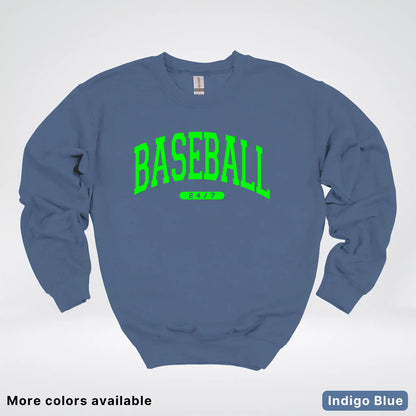 Baseball 24/7 – Green Design - Crewneck Sweatshirt