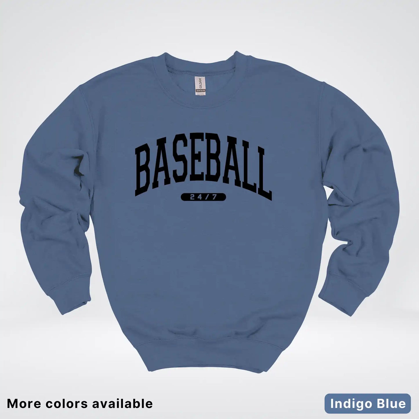 Baseball 24/7 – Black Design - Crewneck Sweatshirt