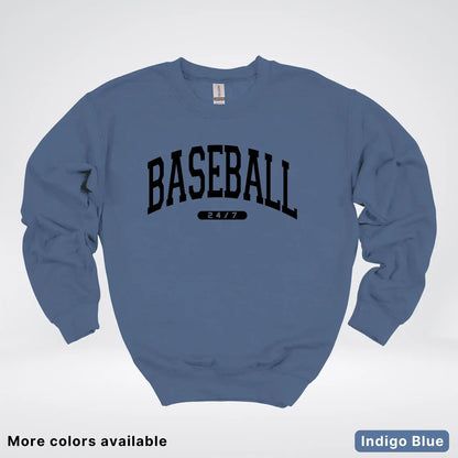 Baseball 24/7 – Black Design - Crewneck Sweatshirt