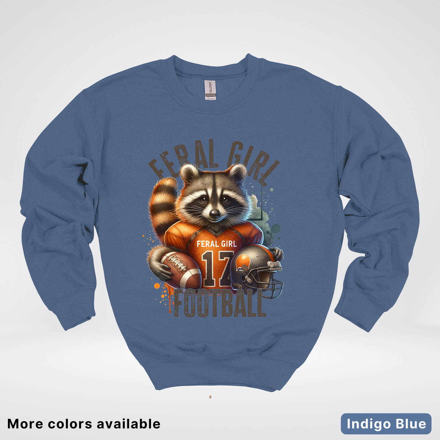 Feral Girl Football - Crewneck Sweatshirt