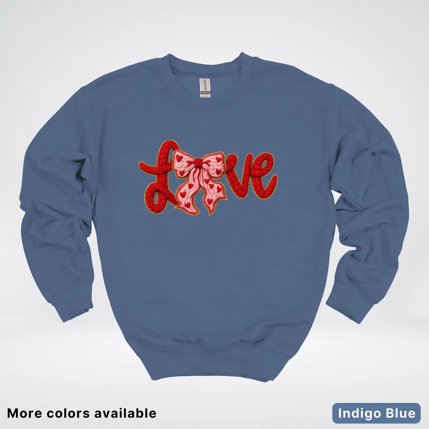 Love Bow Hook Yard Faux - Crewneck Sweatshirt