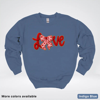 Love Bow Hook Yard Faux - Crewneck Sweatshirt