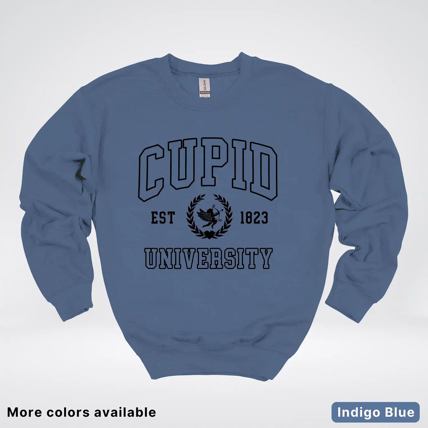 Cupid University Est 1823 - Black Design - Crewneck Sweatshirt