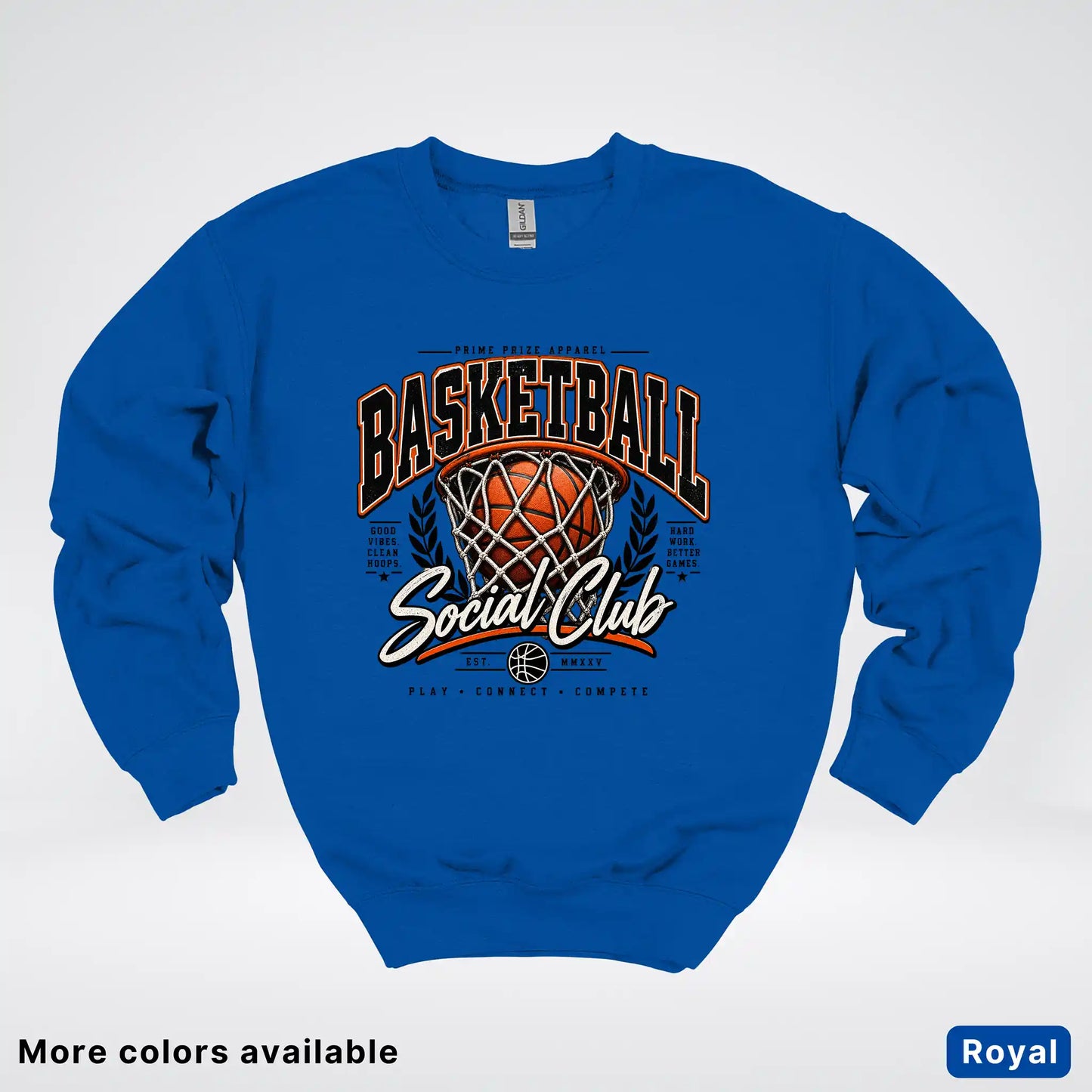 Basketball Social Club – Vintage Court Crewneck Sweatshirt
