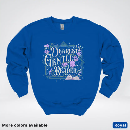Dearest Gentle Reader – Vintage Floral Book Lover Graphic - Crewneck Sweatshirt