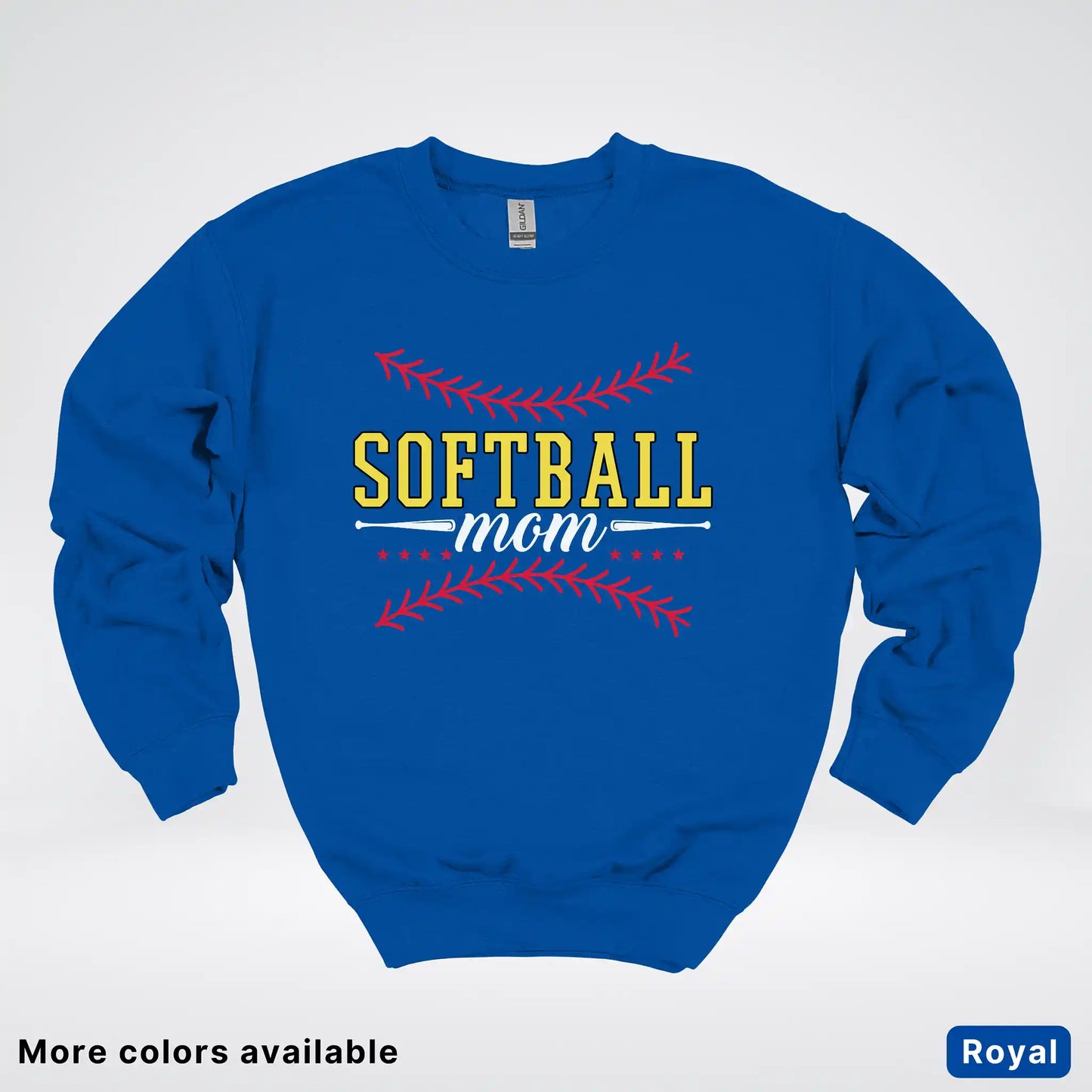 Softball Mom - White Design - Crewneck Sweatshirt