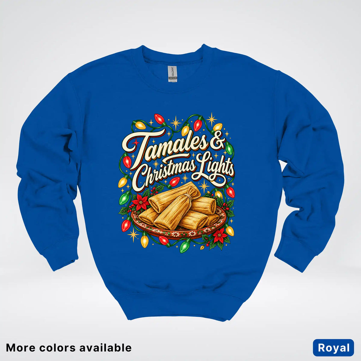 Tamales & Christmas Lights Crewneck Sweatshirt
