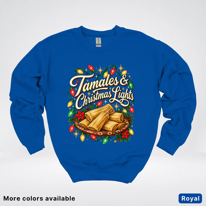 Tamales & Christmas Lights Crewneck Sweatshirt