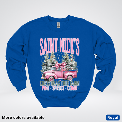 Saint Nick's Christmas Tree Farm - Crewneck Sweatshirt