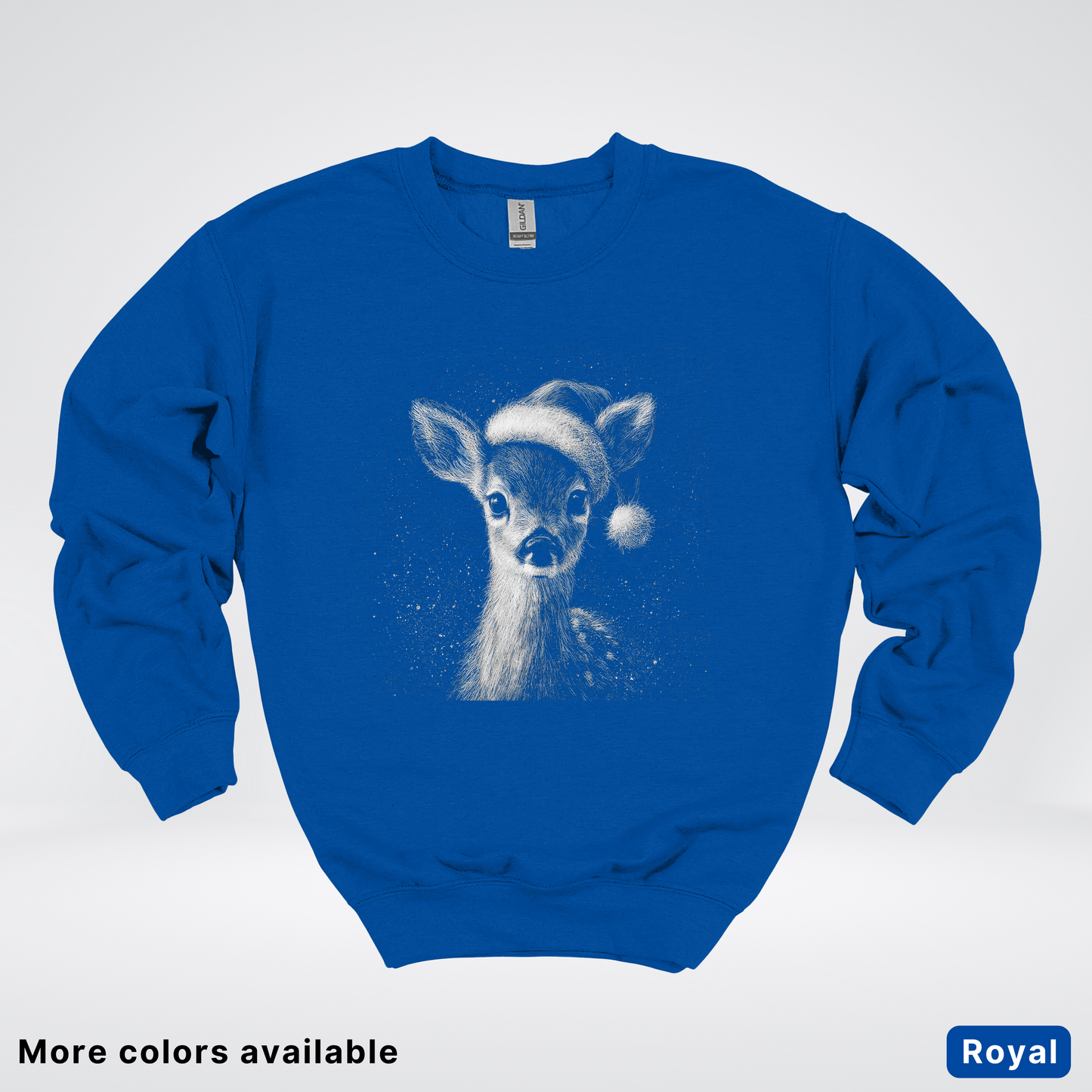 Vintage Christmas Deer - Crewneck Sweatshirt