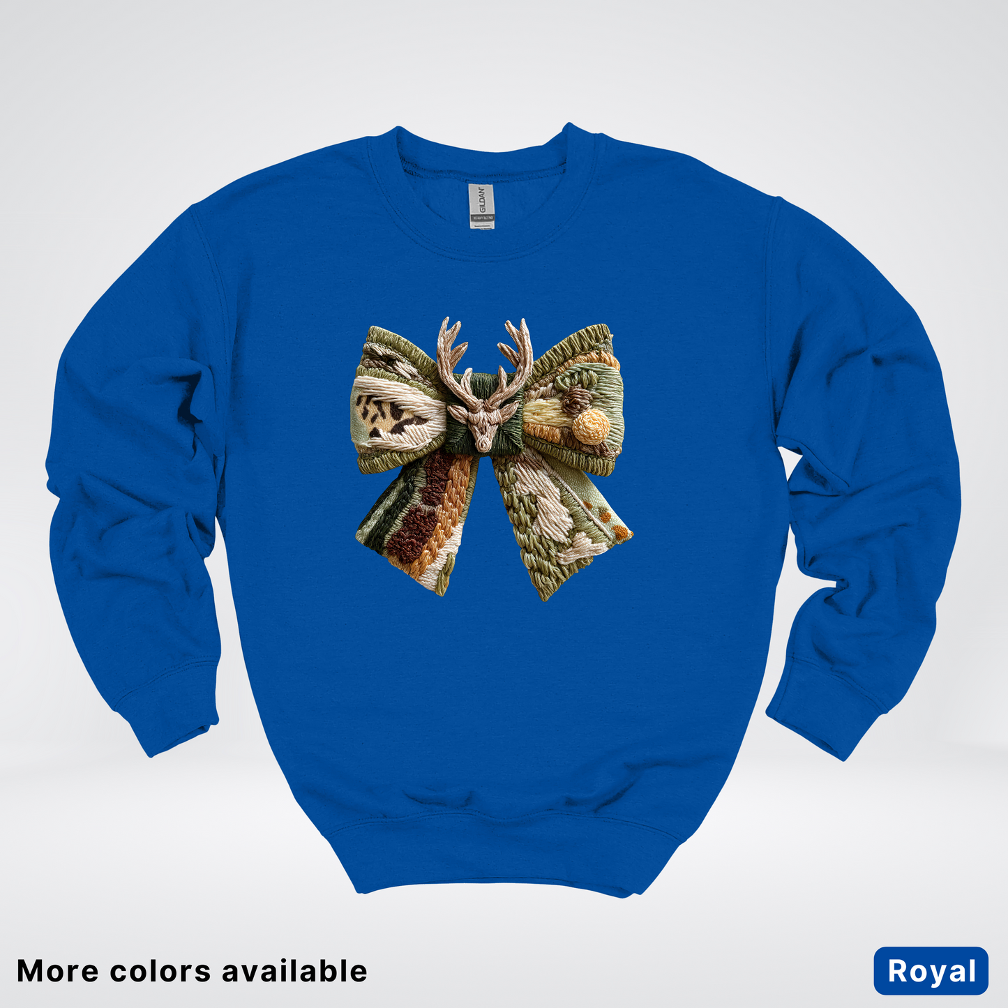 Hook Yard Faux Rustic Antler Bow - Crewneck Sweatshirt