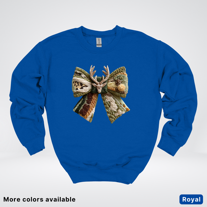 Hook Yard Faux Rustic Antler Bow - Crewneck Sweatshirt