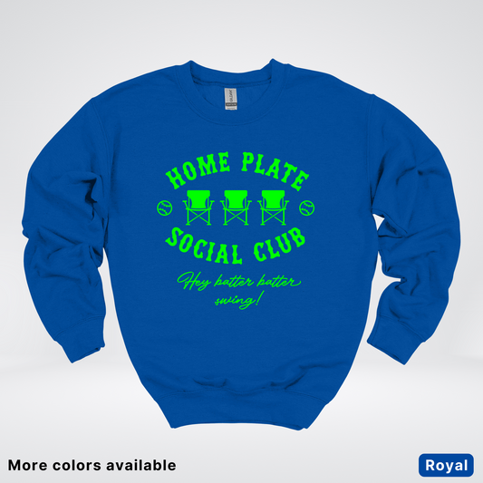 Home Plate Social Club – Green Design - Crewneck