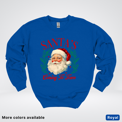 Santa's Coming To Town - Crewneck Sweatshirt