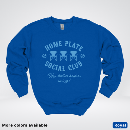 Home Plate Social Club – Light Blue Design - Crewneck