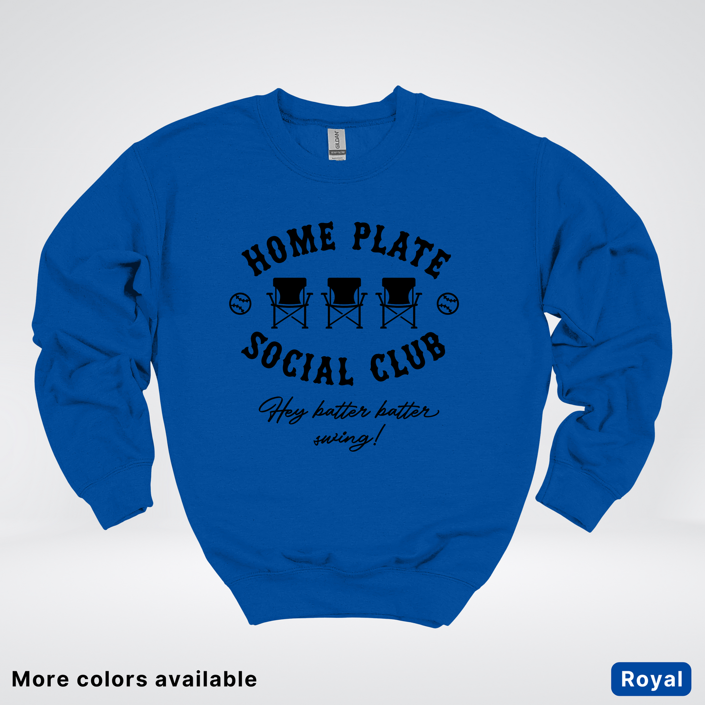 Home Plate Social Club – Black Design - Crewneck
