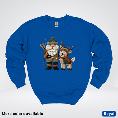 Hook Yard Faux Woodland Christmas Duo - Crewneck Sweatshirt
