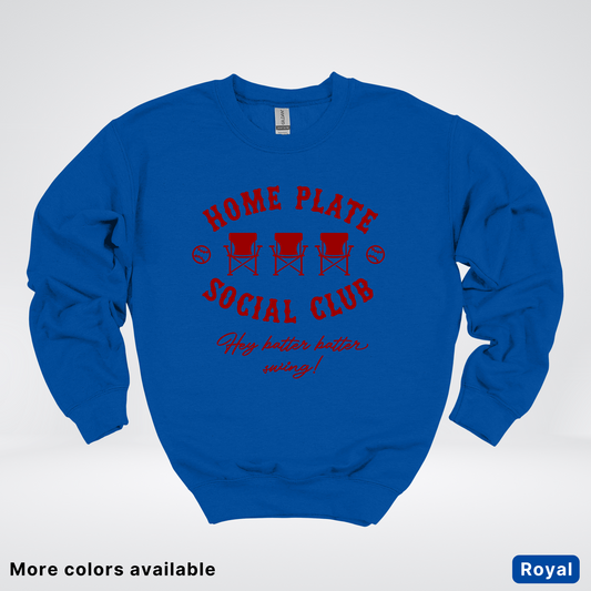 Home Plate Social Club – Maroon Design - Crewneck