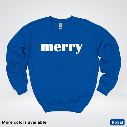 Merry - White Design - Crewneck