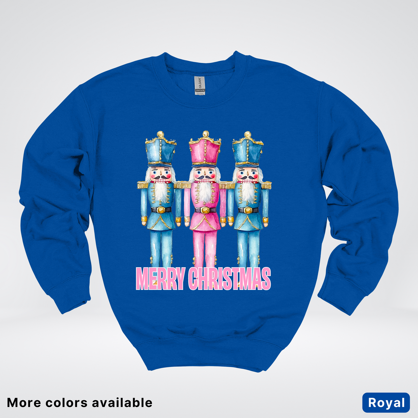 Merry Christmas Pastel Nutcrackers - Crewneck Sweatshirt
