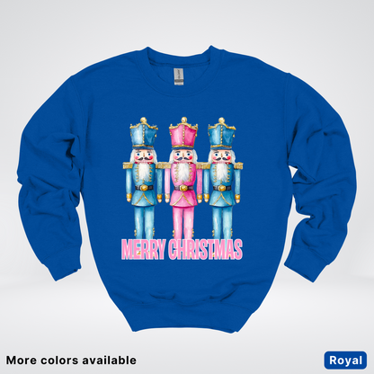 Merry Christmas Pastel Nutcrackers - Crewneck Sweatshirt